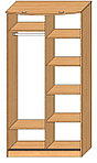 Шкаф-купе  ШК 01.02- 1,12м с двумя зеркалами, фото 5