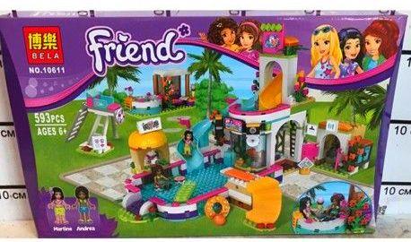 Конструктор Bela Friends "летний бассейн Хартлейк" - арт. 10611 (аналог Lego Friends 41313) - фото 1 - id-p67312423