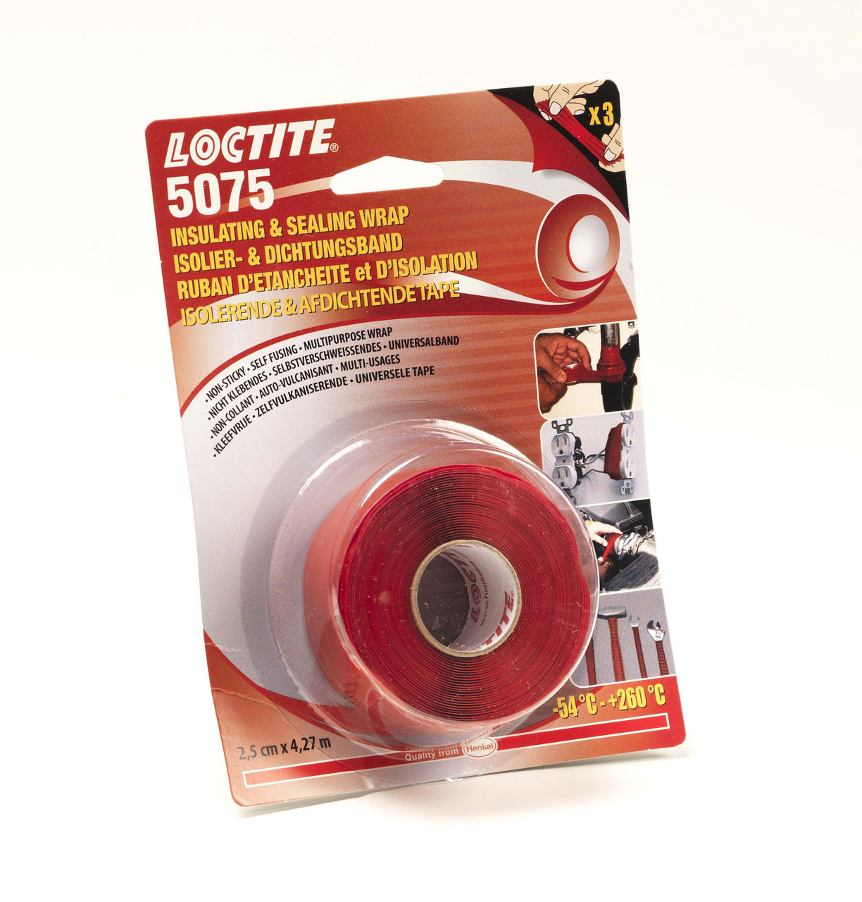 Лента изоляционная Loctite 5075 универсальная, силиконовая не прилипающая 4,27м