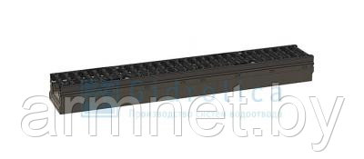 Комплект: лоток водоотводный Super ЛВ-10.16.10 бетонный с решеткой щелевой чугун. ВЧ кл.D,Артикул № 04104D