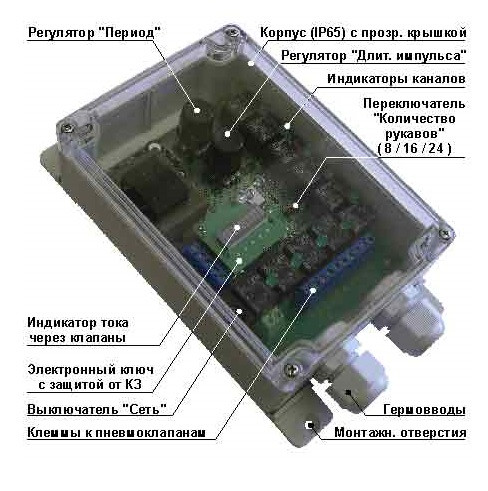 Блок А-03 для управления очисткой воздушных фильтров