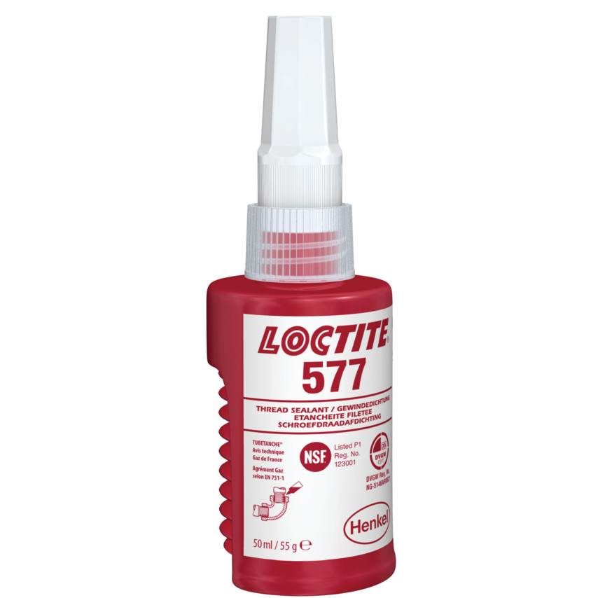 Герметик Loctite 577 уплотнитель резьбовых соединений для неактивных материалов, гель 50 мл.