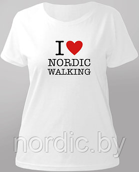 Надпись для майки «I love nordic walking»