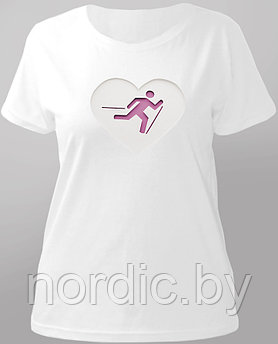 Рисунок для майки «Nordic walking in my heart»