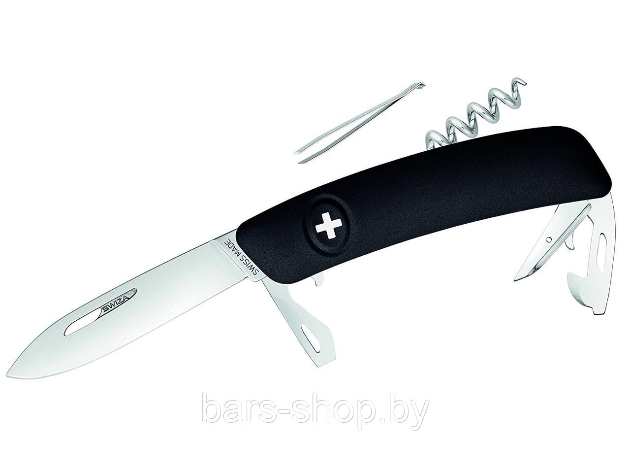 Нож Swiza D03 75 мм, черный, 11 функций, с фиксатором лезвия - фото 2 - id-p67348505