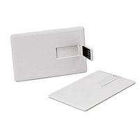 Флеш накопитель USB 2.0 в виде кредитной карты, пластик, белый, 16 Gb