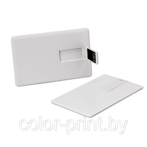 Флеш накопитель USB 2.0 в виде кредитной карты, пластик, белый, 16 Gb, фото 1