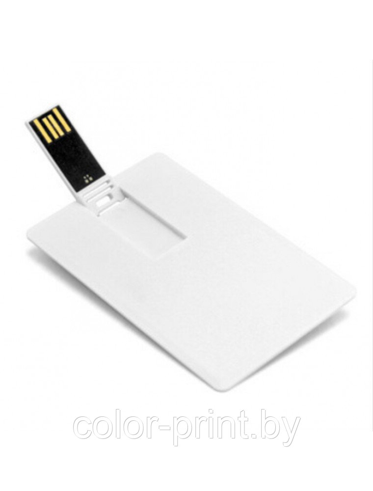 Флеш накопитель USB 2.0 в виде кредитной карты, пластик, белый, 16 Gb - фото 2 - id-p67352080