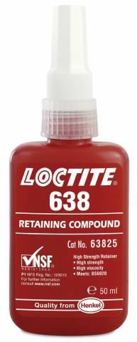 Фиксатор Loctite 638  цилиндрических соединений, высокой прочности, быстрый 50 мл