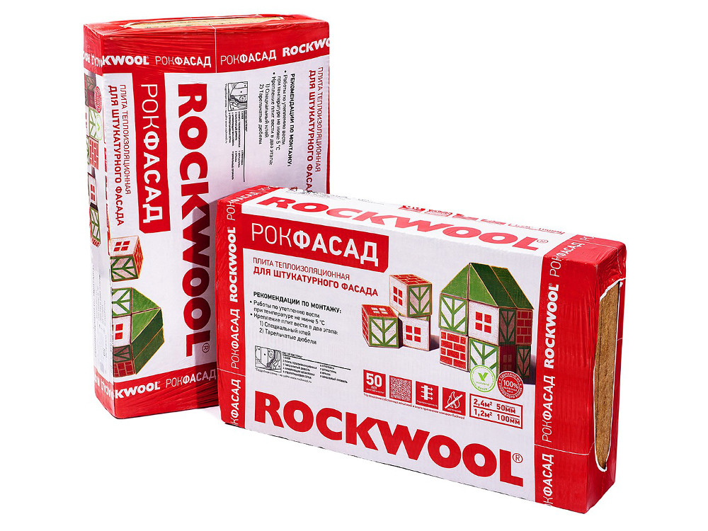 ROCKWOOL Эконом, 100 мм (Базальтовый утеплитель, каменная вата, роквул) - фото 4 - id-p67606935