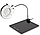 Лупа настольная W.E.P с LED подсветкой + магнитный держатель (4 магнита)+ стойка для фена 628TD-2, фото 2