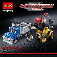 Конструктор Decool 3365 Строительная команда 834 дет. аналог Лего Техник (LEGO Technic 42023)