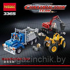 Конструктор Decool 3365 Строительная команда 834 дет. аналог Лего Техник (LEGO Technic 42023)