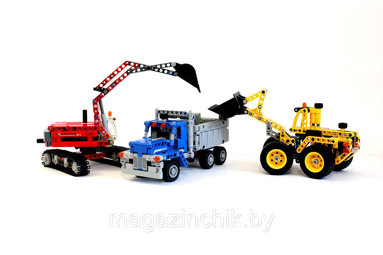 Конструктор Decool 3365 Строительная команда 834 дет. аналог Лего Техник (LEGO Technic 42023) - фото 6 - id-p67457341