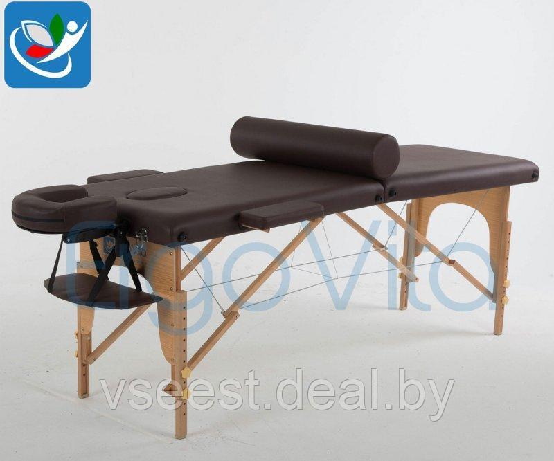 Складной массажный стол ErgoVita Classic (коричневый) - фото 1 - id-p67466836