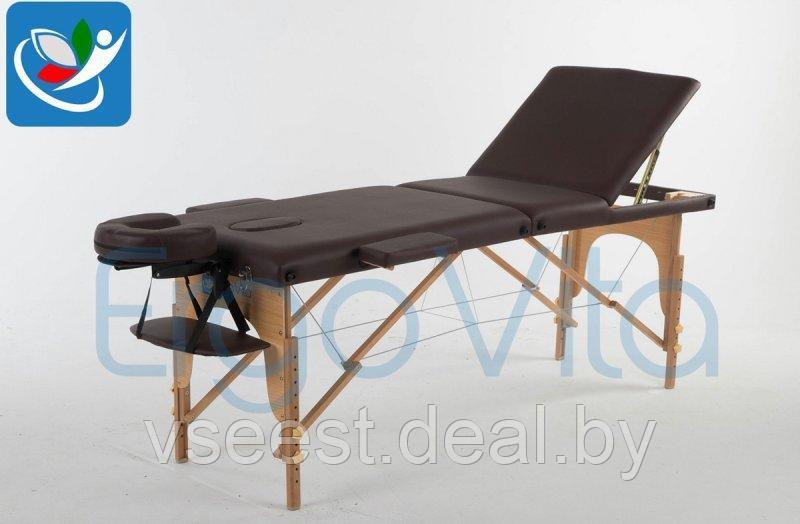 Складной массажный стол ErgoVita Classic Plus (коричневый) - фото 1 - id-p67466840