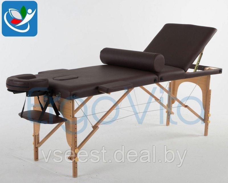 Складной массажный стол ErgoVita Classic Plus (коричневый) - фото 2 - id-p67466840
