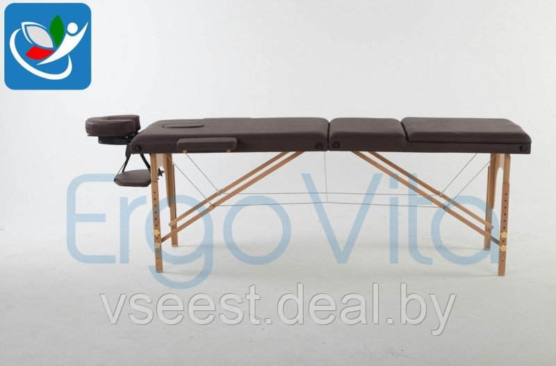 Складной массажный стол ErgoVita Classic Plus (коричневый) - фото 3 - id-p67466840