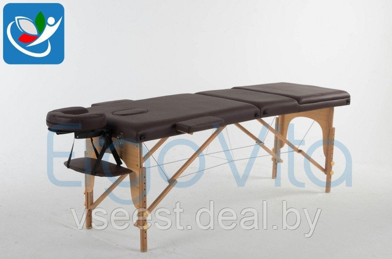 Складной массажный стол ErgoVita Classic Plus (коричневый) - фото 4 - id-p67466840
