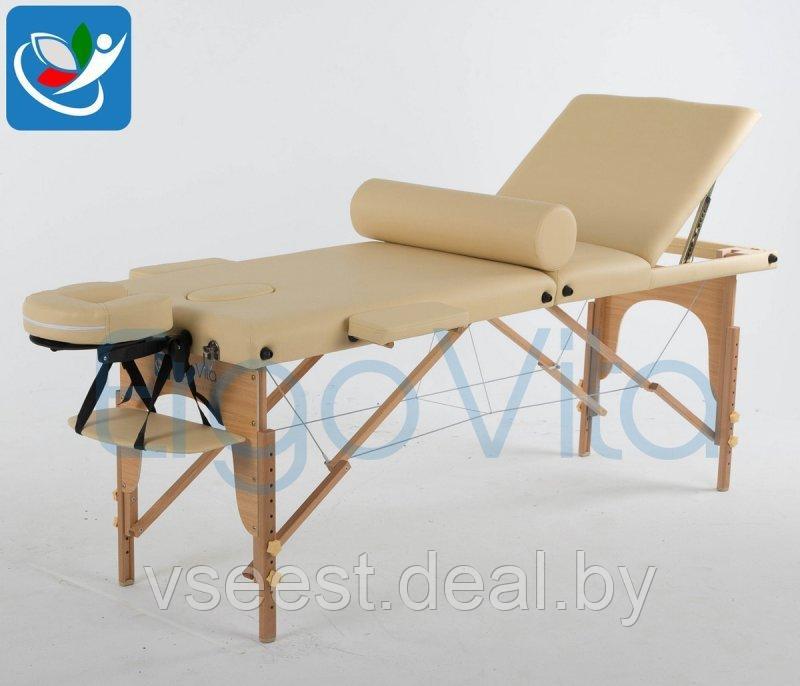 Складной массажный стол ErgoVita Classic Plus (бежевый) - фото 2 - id-p67466839