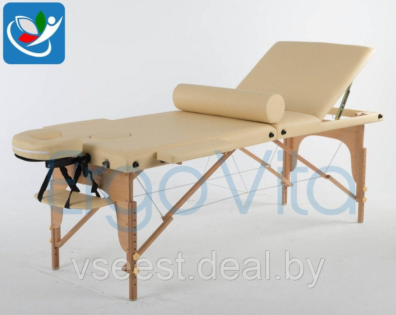 Складной массажный стол ErgoVita Classic Comfort Plus (бежевый) - фото 2 - id-p67466842