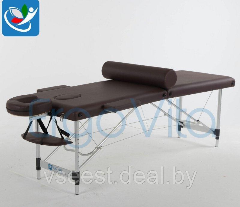 Складной массажный стол ErgoVita Classic Alu (коричневый) - фото 1 - id-p67466845