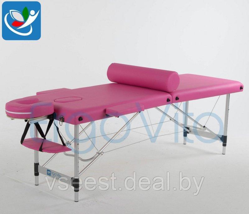 Складной массажный стол ErgoVita Classic Alu (розовый) - фото 1 - id-p67466846