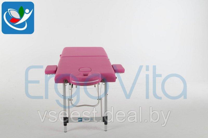 Складной массажный стол ErgoVita Classic Alu (розовый) - фото 5 - id-p67466846