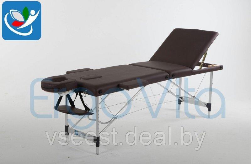Складной массажный стол ErgoVita Classic Alu Plus (коричневый) - фото 1 - id-p67466848