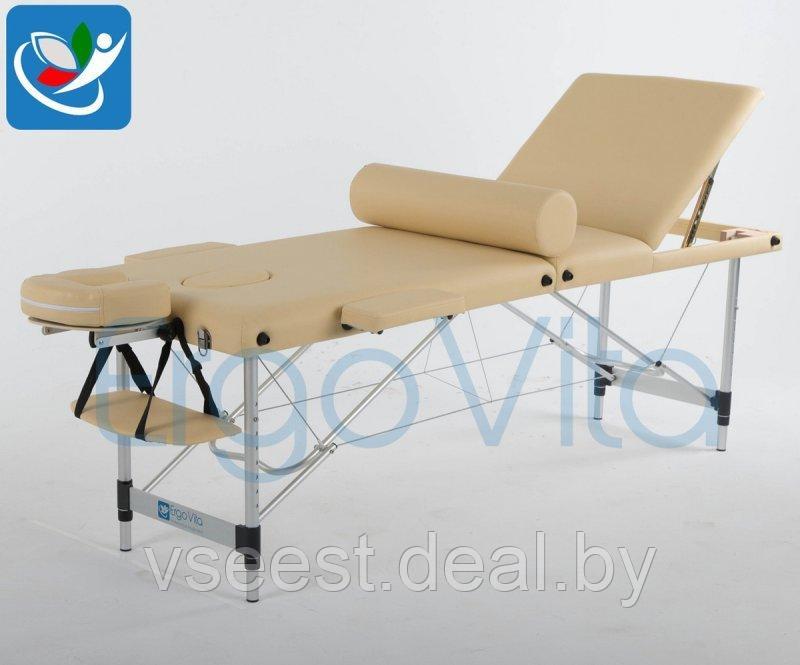 Складной массажный стол ErgoVita Classic Alu Plus (бежевый) - фото 2 - id-p67466847