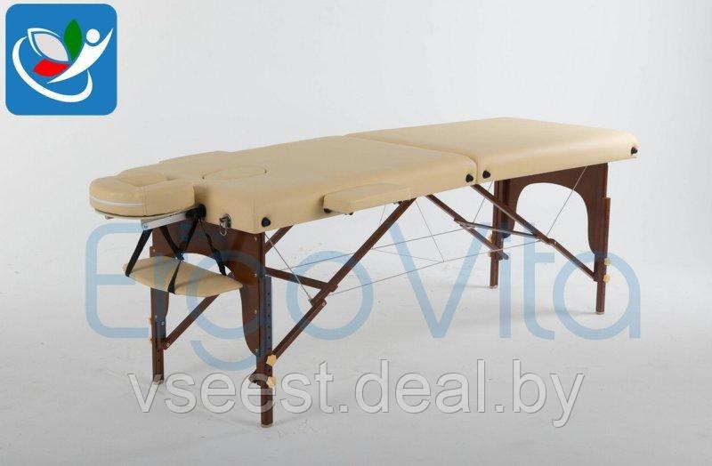 Складной массажный стол ErgoVita Master (бежевый, коричневые ноги) - фото 3 - id-p67466852