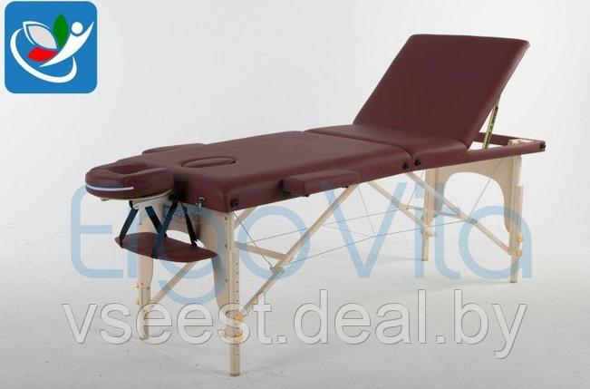 Складной массажный стол ErgoVita Master Plus (бордовый), фото 2