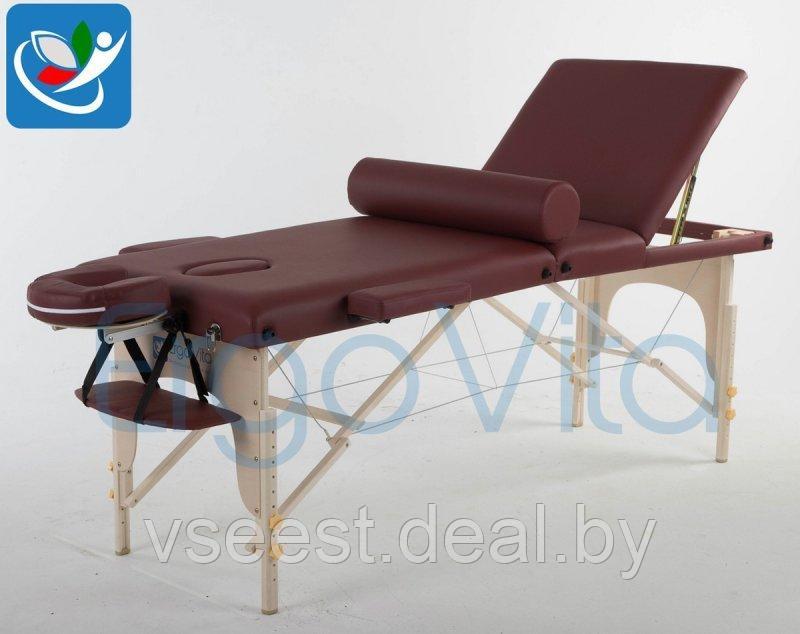 Складной массажный стол ErgoVita Master Plus (бордовый) - фото 2 - id-p67466860