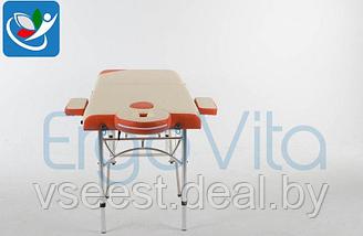 Складной массажный стол ErgoVita Master Alu (кремовый+оранжевый), фото 3