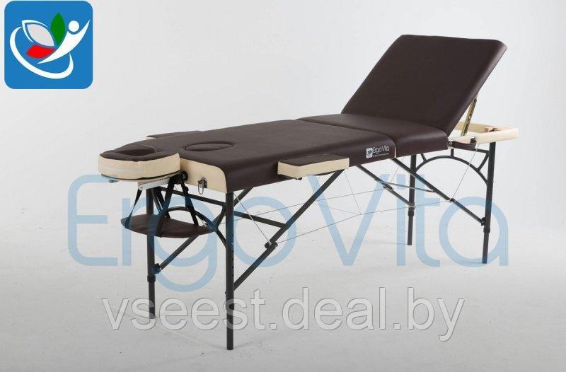 Складной массажный стол ErgoVita Master Alu Plus (коричневый+кремовый)