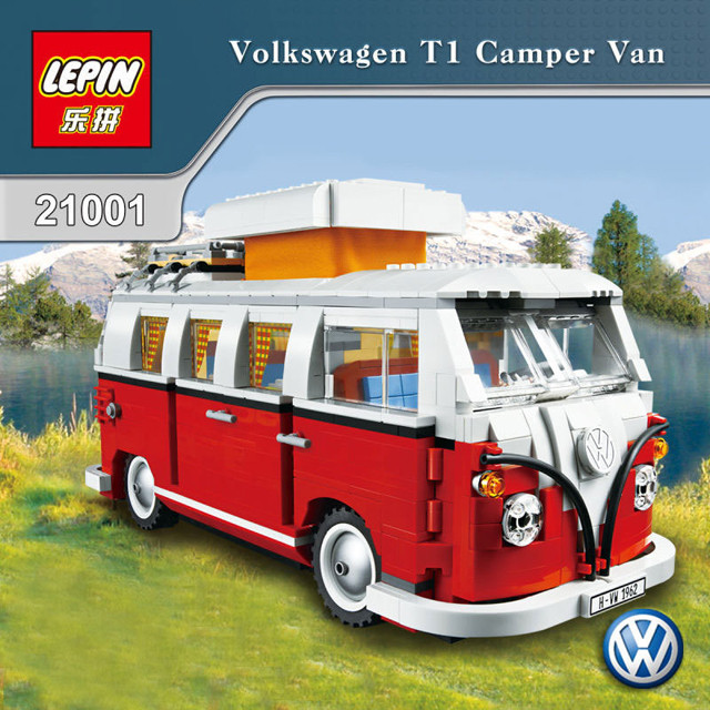 Конструктор 21001 Lepin Creator Автобус Фольксваген Т1 Camper Van (аналог LEGO Creator 10220) 1354 деталей - фото 7 - id-p67467932