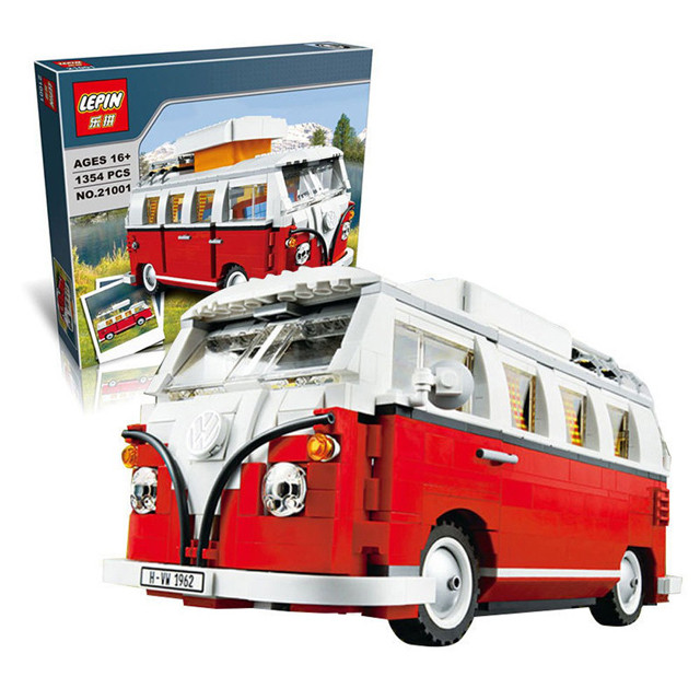 Конструктор 21001 Lepin Creator Автобус Фольксваген Т1 Camper Van (аналог LEGO Creator 10220) 1354 деталей - фото 1 - id-p67467932