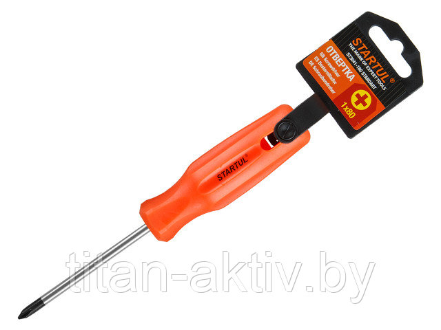 Отвертка ""+"" №1 80мм PH STARTUL STANDART (ST3041-180) (крестовая Phillips)