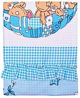 Комплект постельного белья для новорожденных "Мишки в гамаке" голубой (10051(г))