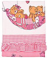 Комплект постельного белья для новорожденных "Мишки в гамаке" розовый (10051(р))
