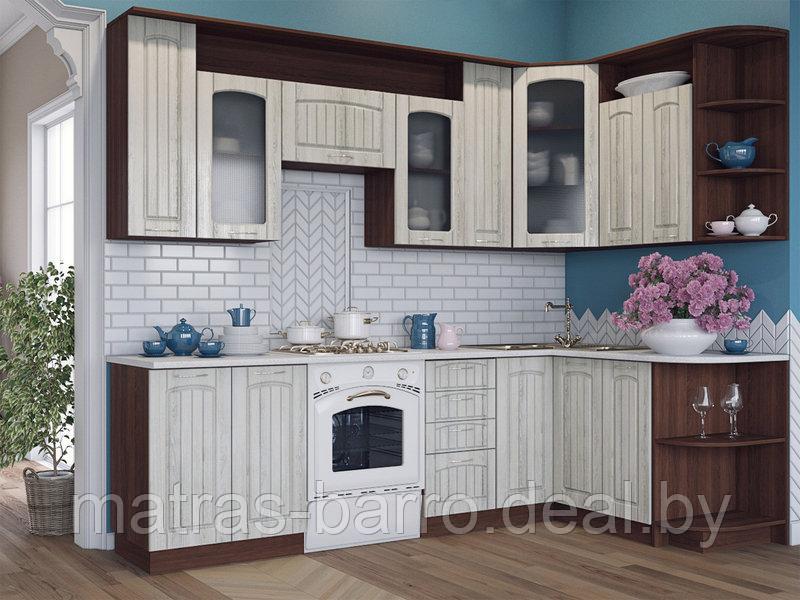 Угловая кухня Виола Каприз 2.6х1.5 метра белый глянец/бордо глянец - фото 4 - id-p50720026