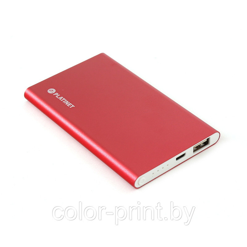 PLATINET Power bank 5000mAh polymer Красный [43175] - фото 2 - id-p67494408