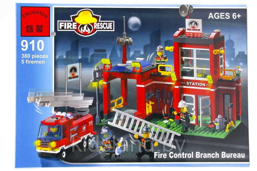 Конструктор brick 910 пожарная охрана 380 деталей - фото 3 - id-p67494632