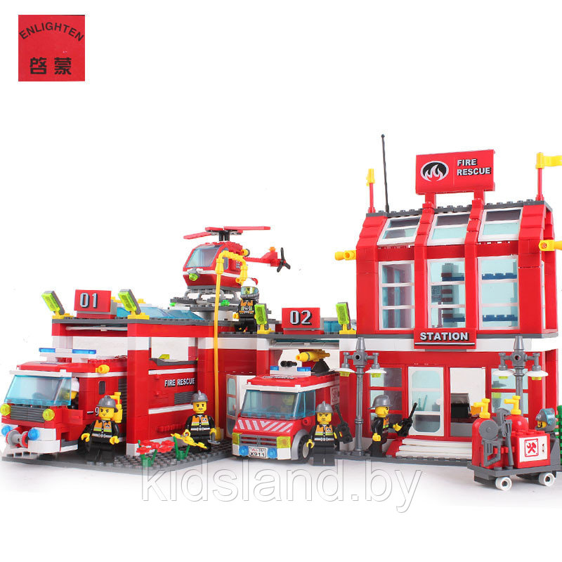 Конструктор Brick 911 станция пожарных - фото 2 - id-p67494633