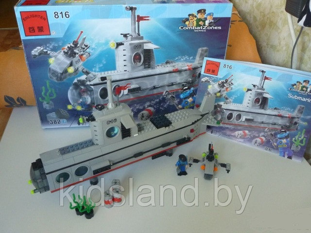 Конструктор Brick брик 816 военная подводная лодка - фото 2 - id-p67494684