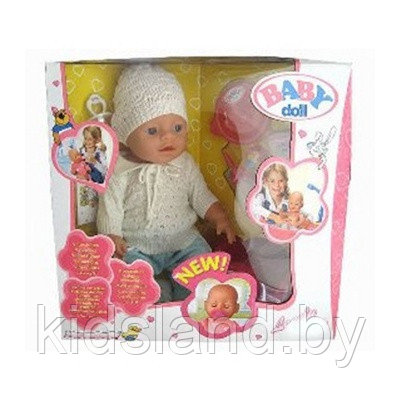 Кукла пупс Беби Долл (Baby Doll) аналог Беби Борн (Baby Born) арт. 8001-Е - фото 3 - id-p67494698