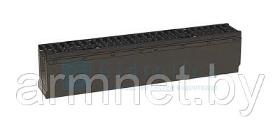 Комплект: лоток водоотводный Super ЛВ-10.16.21,5 бетонный с решеткой щелевой чугун. ВЧ кл.D,Артикул № 04102D - фото 1 - id-p3021357