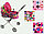 Коляска для кукол с люлькой MELOBO 9308, розовая, фото 7