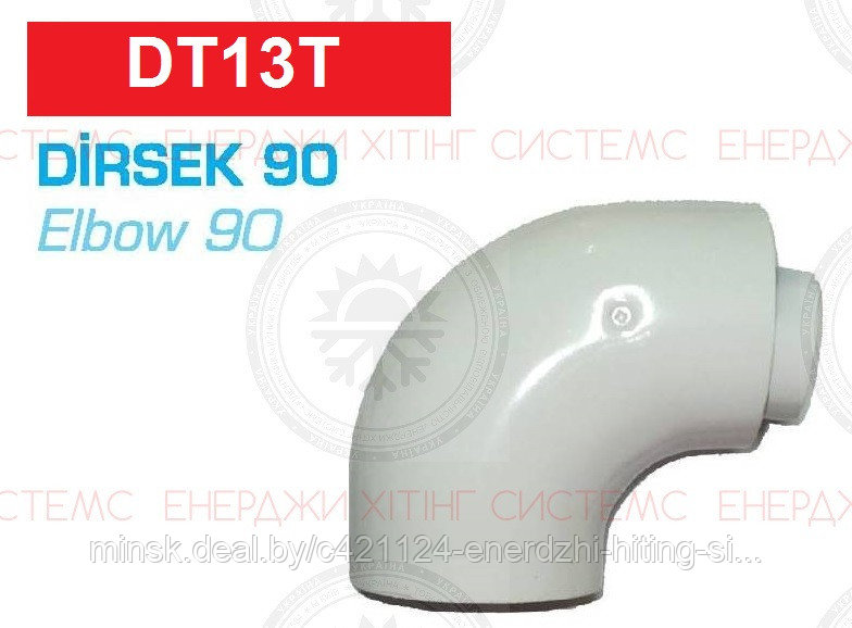 Колено соединительное дымохода 90° Ø60/100 mm