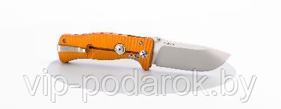 Нож SR-1, Solid® Orange Anodized Aluminum Handle, Satin Finish D2 Tool Steel